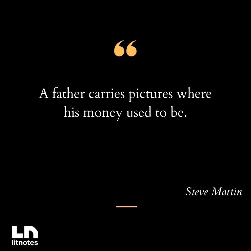 A father carries pictures where his money used to be.